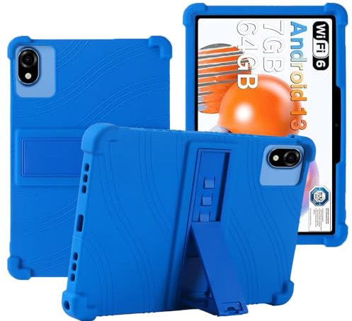 YHFZR Coque pour DOOGEE U9 Tablet 10 Pouce, Silicone Antichoc Léger Housse de Protection avec Support Stand pour DOOGEE U9 Tablet 10 Pouce, Bleu foncé
