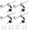 Lot de 4 Verrous de Scie Coulissante, Serrure Placard, Serrure Vitrine Verre, Serrure, Serrure Porte Coulissante, Adaptée à Tous Types de Vitrines En Verre, Avec Clés, Argent