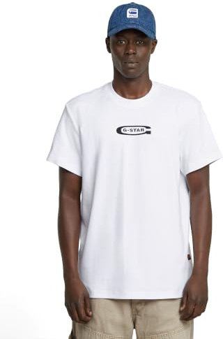 G-Star Men's Old Skool Logo T-Shirt, White (white D25967-C812-110), XL