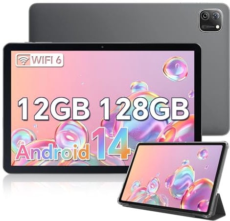 OSCAL Android 14 Tablet 10 Zoll Pad 70 WiFi, 12GB RAM+ 128GB ROM (2TB TF) Tablett, Eye-Care-Modus, 6580mAh/ WiFi6/ Type-C/ 3.5mm Jack/Bluetooth 5.0/ Widevine L1/ Doppia Fotocamera/GMS/Modalità PC