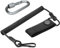 BESPOTCL Tactical Lanyard, Elastische Spiralkabel mit 2 Karabiner Elastisches Schlüsselband aus Paracord RSG Halterung RSG Sicherung für Rettungsschere Taschenlampe Schlüssel usw. Schwarz