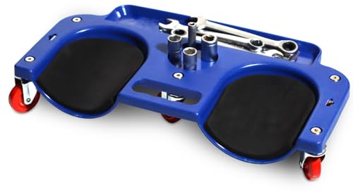 Bituxx Werkstatt Kniebrett Knieschoner Rollbrett Bodenroller Werkstattroller Kniematte Werkstattmatte mit 5 Rollen und magnetischer Ablage