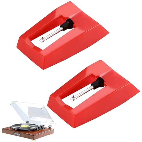 2 Stück Plattenspieler Nadel,Nadel Plattenspieler,Schallplattenspieler Nadel,Plattenspieler Nadeln Ersatzzubehör,Nadel Diamant,Fur Schallplattenspieler, Phonograph