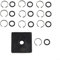 HEBEOT Haltering Ring Clip Kit für Druckluftwerkzeuge 10 Sätze O-Ringe und Amboss Installationswerkzeug 12 Zoll