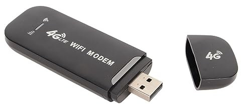 4G LTE Router, Tragbares WLAN mit SIM Karten Steckplatz Mobiler WLAN Router USB surfstick, bis zu 150Mbit/s Download/ 50Mbit/s Upload Verbindung mit bis zu 10 Geräten (Schwarz)