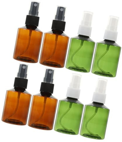 Ipetboom 8 Piezas Frasco Pulverizador Cosmético Vacío De Frasco Pulverizador Pequeño Portátil De Plástico Verde Oscuro Para Líquidos Reutilizable Vacío Para Viajes
