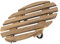 Rdxanc Pots de fleurs ronds en bois massif avec roulettes, base de pot en bois carbonisé, base mobile pour intérieur