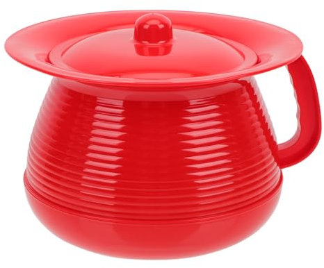 HAMPPLIES Robuster Tragbarer Urinbehälter Mit Griff Verstärktes Kunststoff-wc Für Erwachsene Und Junge Mädchen Auslaufsichere Mobile Toilette Leicht Zu Reinigen Praktisches Bett-urinpot Für