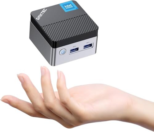 GMKtec Mini PC N5105, 8GB RAM 128GB Hard Drive Desktop Mini Computer, Micro Computer with Dual HDMI 4K, Dual DDR4, Dual WiFi, RJ45 Ethernet, BT4.2 & Cooling Fans