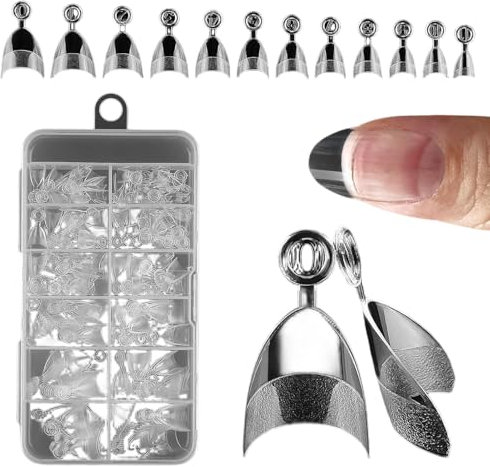 240PCS Short Almond Nail Tips - Soft Gel Extensions - Half Matte Clear Artificial Covers for DIY Manicure and Salon Use - 12 Sizes (Transparent)