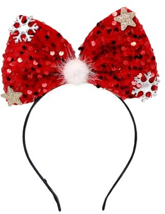 DOSERTY Festliches Stirnband Weihnachten Schneeflocke Kopfbedeckung Prinzessin Party Foto Requisiten Party Kopfbedeckung Urlaub Zubehör Weihnachten Stirnband für Frauen Erwachsene Mädchen Bulk