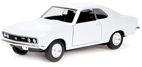 Toi-Toys OPEL Manta A 1970 Modellauto 12cm aus Metall mit Rückzugmotor Modell Auto Spielzeugauto 4-Varianten 51 (Weiss)