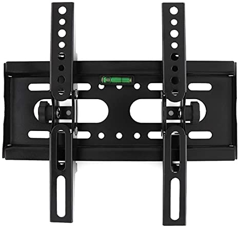 WOTZOV Soporte de Pared para TV Ajustable de 25 kg, Soporte para Marco de TV de Pantalla Plana con inclinación de 15° y Nivel para Monitor de 14 a 42 Pulgadas.
