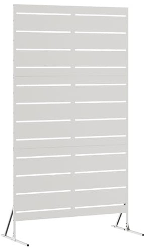 vidaXL Sichtschutz 180 cm Edelstahl | Modernes Design mit Streifen, robuste Metallkonstruktion, perfekt für Gartenabtrennungen und Außenbereiche. Sichtschutzzaun mit dekorativer Einlage.