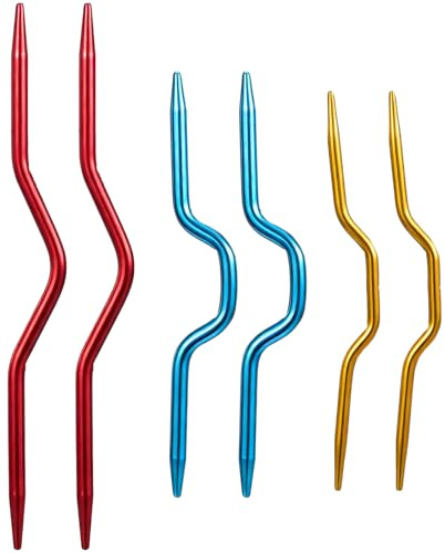 cobee 6 Stück Schnurgebundene Stricknadeln, Zopfnadeln Zum Stricken | Gebogene Zopfnadel Häkelnadel Zopfstricknadeln Von Schals Socken Handschuhen