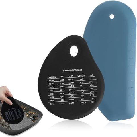 2Pcs Silicone Bowl Scraper Curved Edge Flexible Dough Scraper Tool