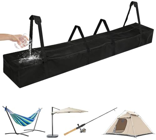 AnkekolyStar Zeltstangentasche, 211x30.5x20.5 cm Große wasserdichte Zeltstangen Taschen, Multifunktional Camping Aufbewahrungstasche für Markisenrahmen,Wohnwagen Schwarz