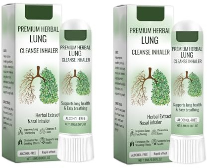 Inhalateur de Nettoyage Pulmonaire,Lung Cleanse,Nature Herbal Lung Cleanse Mist,Respiratoire Naturel pour Purifier et Respirer 2pc