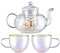 Root7 Drinkind Gin Gifts for Women | Luxury Gin and Tonic Infuser Gift Set | Gift Boxed | 2 Gin Glasses with a Rainbow Tinted Glass Teapot | Perfect for Gin, Cocktails & Loose-Leaf Tea, 800 ml