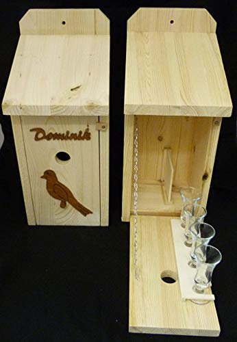 Vogelhaus Schnapsbar Garten Geschenk mit Namenswunsch und Vogelmotiv Hochzeit Hochzeitsgeschenk personalisiert