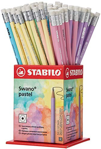 STABILO Swano pastel - Crayon papier - pot x 72 crayons graphite HB- coloris pastel assortis