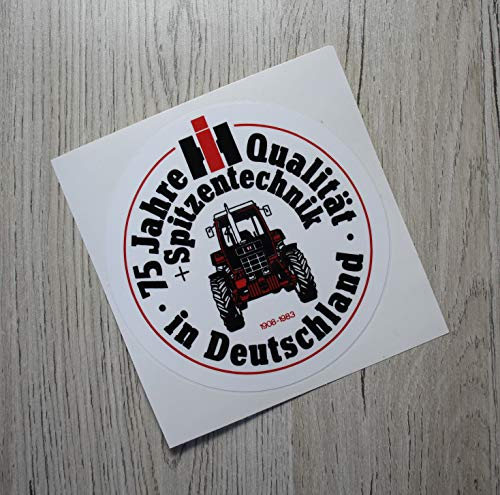 IHC Aufkleber 75 Jahre Qualität in Deutschland + Spitzentechnik Traktor International Logo Emblem Sticker