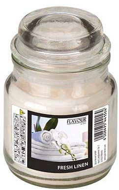 Gala Flavour by Bonbonglas mit Wachsfüllung Ø 63 mm, 85 mm Weiss - Fresh Linen 96937 Duftkerzen mit Deckel Design-Kerzen