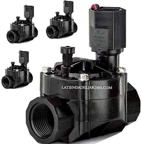 Suinga, confezione da 4 elettrovalvole di irrigazione Rain Bird 100 HV. 1 9 V 32 mm per i programmi di irrigazione a batteria 9 V