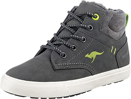 KangaROOS KAVU X Sneaker, Steel Grey/Lime, 25 EU