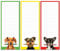 Funny Dogs Large Magnetic Notepads for Refrigerator (3 Pack) 3.5 x 9 - 50 Sheets per Pad - Grocery List Magnet Pad for Fridge, Cute Note Pads, Memo Pad, Meal Planner, To Do List Notepad, Menu, Recipes