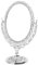 BESPORTBLE Tischspiegel Kosmetikspiegel Vintage Retro Doppelseitige Make Up Spiegel Ovalen Spiegel Dekospiegel fürZuhause Badezimmer Schlafzimmer Tischdeko Silber