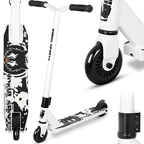 Joycruise Stunt Scooter Trii S2 Pro Scooter für Kinder & Jugendliche, Einsteiger Trick Scooter, 360° Lenker, 100 mm Alufelgen (Schwarz Weiß)