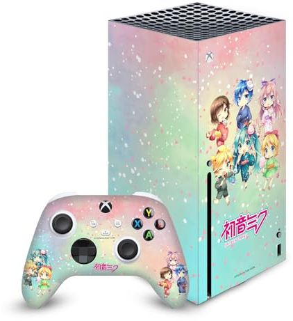 Head Case Designs Offizielle Hatsune Miku Characters Grafiken Vinyl Haut Gaming Aufkleber Abziehbild Abdeckung kompatibel mit Xbox Series X Console and Controller Bundle