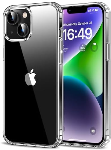 HOOMIL Coque pour iPhone 14 Plus 6,7 Pouces, Anti-Jaunissement Transparente Case, Housse Téléphone de Protection Antichoc - Claire