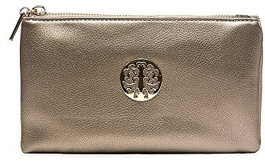 Eye Footwear Women's Long & Son By Eye Small Clutch, Wristlet, Shoulder,Cross-Body Bags 3141 (Silver Gunmetal)