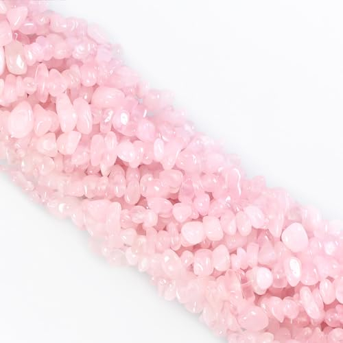260pcs Rosenquarz Perlen zum Auffädeln Kristall Edelsteine Steine Perlenset für Armbänder Schmuck Selber Machen set Ketten Ohrringe Crafting Natürlichen Gebohrt 5-8mm