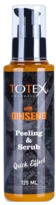 TOTEX Gesichtspeeling & Scrub Gel | Gesichtspflege Ginseng Aufhellendes Peeling Klärt Mitesser | Schnelle Wirkung Bei Akne Akne 125 ml