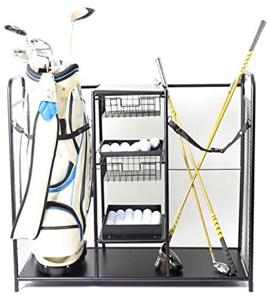 Golftaschen-Organizer Golf Garage Organizer Golf Bag Storage Rack for Garage Golf Club Storage Garage Organizer Golf Bag Rack Stand Sportgeräte und Spielzeugaufbewahrung im Freien