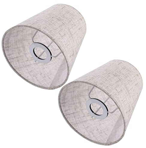 Nicfaky 2X Kleine Lampen Schirm Stoff Lampen Abdeckung Kronleuchter Lampe Schutz Stoff Lampe ZubehöR für Tisch Lampe und Stehend Leuchte