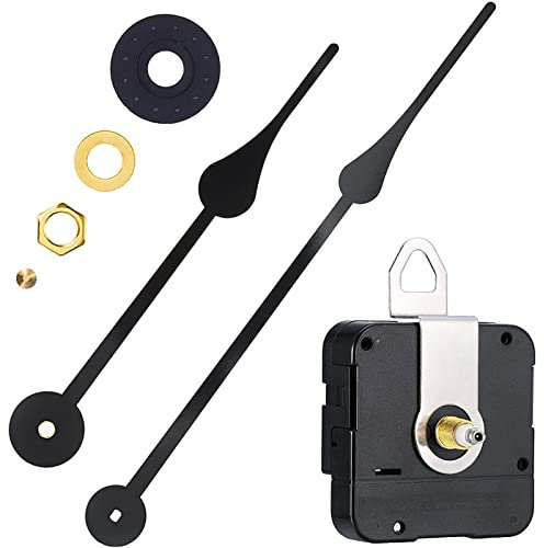 WMLBK High Torque Long Shaft Clock Movement Mechanism, Quartz DIY Wall Clock Movement Mechanism with Long Spade Hands Kits, Battery Operated Repair Parts Replacement Set (23mm)