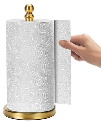 Fatizon Porte-Serviettes en Papier, doré, avec Base lestée pour Une Utilisation à Une Main (doré)