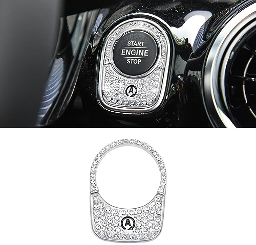 VDARK für Mercedes-Benz Innenausstattung A GLA GLB GLE G CLA Klasse Bling Motor Start Stop Knopf Abdeckung Zündknopf Kappe Metall Aufkleber Aufkleber 2 Stück