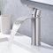 ARCORA Robinet de Lavabo pour Salle de Bain, Bec Cascade, Mitigeur Robinet d’évier Monocommande Poignée Unique, Faible Bruit, Nickel Brossé
