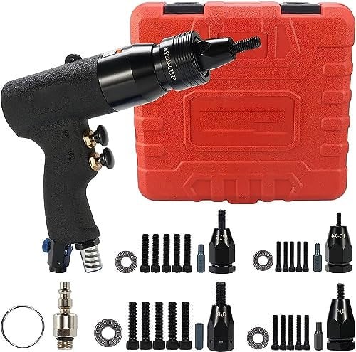HACSYP Pneumatic rivet gun, Automatic Rivet Nut Gun, Pop Rivet Nut Gun, Duty Air Hydraulic Riveter, for Body Panels Bicycle Attachments