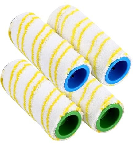 SOBEAU Rodillos De Repuesto,Piezas de Repuesto para Kärcher FC7 FC5 FC3D FC3,Amarillo, 4pcs