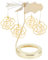 GLOBLELAND Rotierender Kerzenständer Aus Edelstahl, Teelichthalter, Goldener Karussell-Kerzenständer Für Hexenaltar-Dekoration, Drehender Kerzenaufsatz Für Hochzeiten, Geschenke(Rose, Gold)