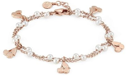 Nomination Bracelet Mon Amour collection in Stainless Steel, 925 Sterling Silver and Pearls. Rose Gold finish. Cherry