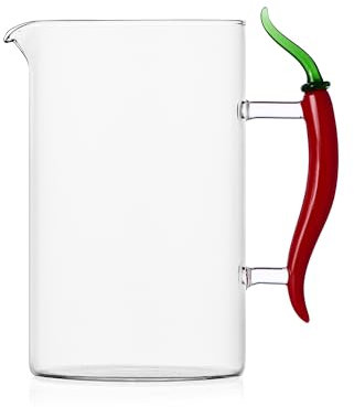 Ichendorf Milano - Jarra de pimiento picante, colección Vegetables, 150 cl, vidrio borosilicato, hecho a mano