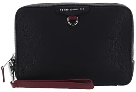 TOMMY HILFIGER TH Struc Leather Washbag Black