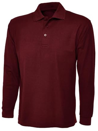 COOZO Mens Long Sleeve Polo Shirt - Classic Fit, Daily or Work Wear | Men's Top